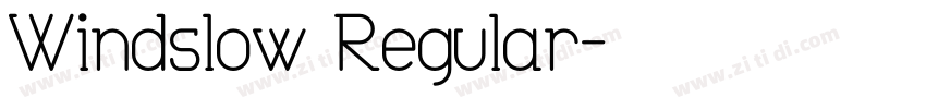 Windslow Regular字体转换